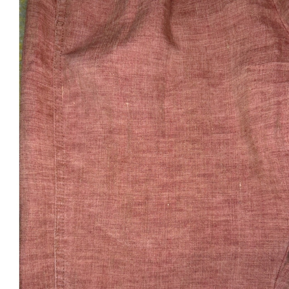 Eileen Fisher Puckered Organic Linen Stripe Lantern Pants Size SP Lagenlook - Picture 11 of 15